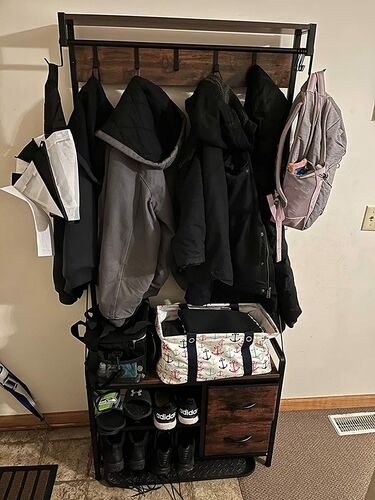 Lulive Garderobe Mit Sitzbank – 80x30x180 Cm, 17 Haken, 2 Schubladen, Weiß, Freistehend
